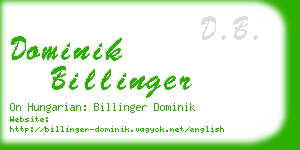 dominik billinger business card